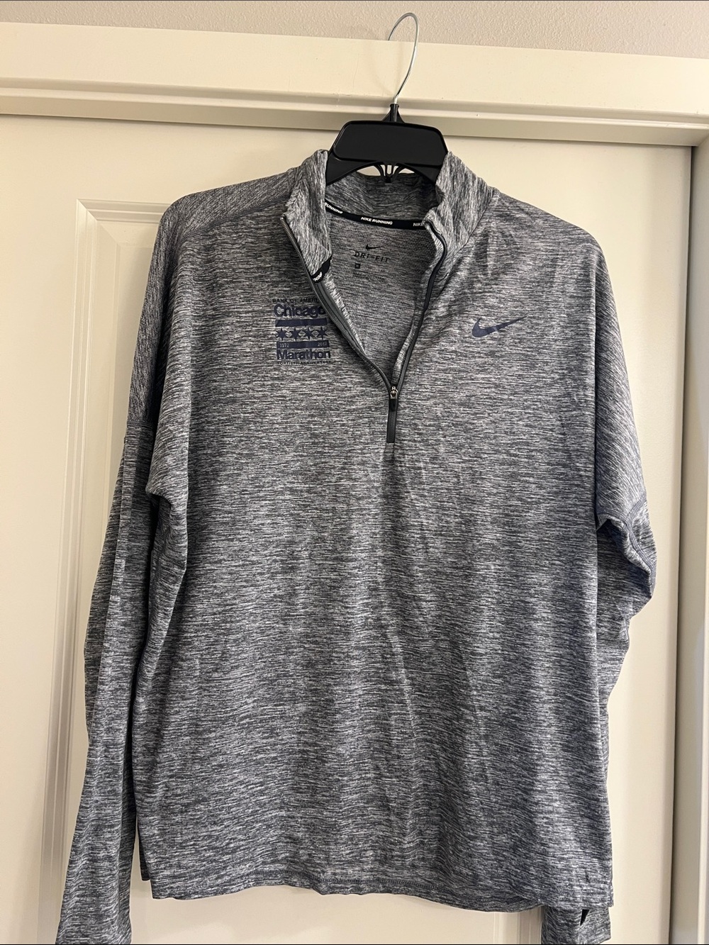 Nike Gray Heather Half-Zip Dri-FIT Pullover